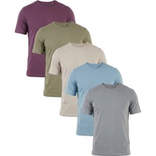 Buratti Pamuklu Regular Fit Bisiklet Yaka 5'li Paket T Shirt Erkek T Shirt 59020204S5