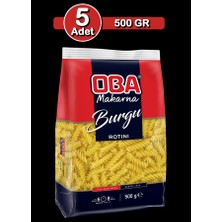 Oba Burgu Makarna 500 G x 5 Adet | Ev Tipi Çoklu Paket
