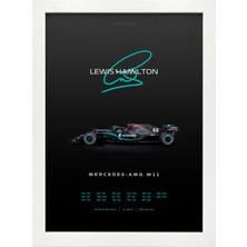 Kaynock Lewis Hamilton W11 Çerçeveli Poster Tablo, Formula 1