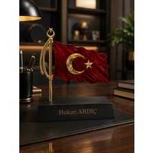 Eksero Isme Özel Türk Bayraklı Masa Bayrağı – Hediye Kutulu