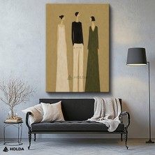 Holda Props Kanvas Tablo Üçlü Insan Figürleri Modern Tablo Duvar Dekorasyonu