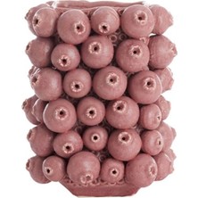Laromita Decoration Nıtalı Seramik Vazo / Pembe