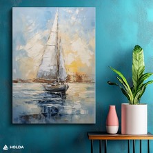 Holda Props Kanvas Tablo Yelkenli Deniz Manzara Temalı Tablo Duvar Dekorasyonu
