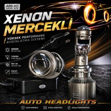 Carlone Mercekli H7 Beyaz LED Xenon-Ufuk Çizgisi+Şimşek Etkili+Canbuslı LED Xenon