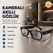Hızlı Store Kameralı Akıllı Gözlük Bluetooth Sesli Arama Fotoğraf ve Video Kayıtlı Hafıza Kartı Destekli