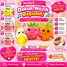 Halvey Tene Dokununca Müzik Çalan Melodili Peluş Oyuncak & Ürün ile Birlikte Hediye Oyuncak Anahtarlık Gönderilecektir