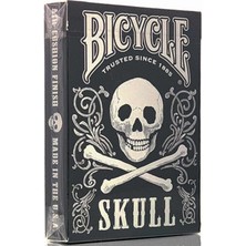 Bicycle Skull Metallic Silver Oyun Iskambil Kartı