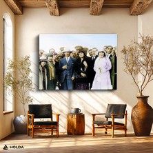 Holda Props Kanvas Tablo Atatürk ve Halk Atatürk Portre Tablosu Duvar Dekorasyonu