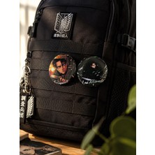 Fynbos Levi Ackerman 2'li 44 mm Anime Rozet Seti | Attack On Titan Koleksiyon Ürünü