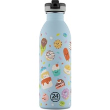 Kids Bottle Sweet Friends Pipetli Paslanmaz Çelik Çocuk Su Matarası 500 ml