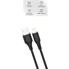 Volty Usb-A To Lightning Hızlı Şarj Kablosu | 12W 2.4A, 480MBPS, 1.2m, Iphone, iPad Uyumlu Siyah