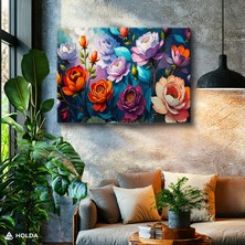 Holda Props Kanvas Tablo Çiçek Bahçesi Çiçek Desenli Tablo Duvar Dekorasyonu