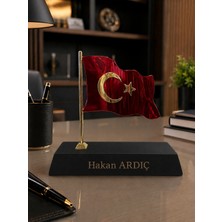 Eksero Isme Özel Türk Bayraklı Masa Bayrağı – Hediye Kutulu