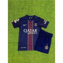 FRAGOLA Psg 2024/25 Yeni Sezon Kvaratskhelia Iç Saha Çocuk Forması (Lacivert)