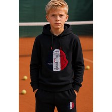 HC Kids Wear Erkek Çocuk Baskılı Sweatshirt Eşofman Takımı