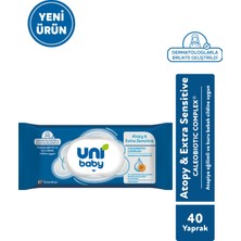 Uni Baby Atopy & Extra Sensitive Atopik Ciltlere Özel Islak Mendil 40 Yaprak
