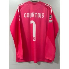 FRAGOLA Real Madridd 2025/26 Sezonu Pembe Uzunkol Thibaut Courtois Kaleci Forması