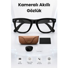 Harvox Kameralı Yapay Zeka Destekli Güneş Gözlüğü 8 Mp 1080P Video Sesli Asistan ve Çeviri Özellikli Akıllı Gözlük