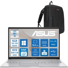 Asus Vivobook 15 (X1504MA) Intel® Core™ 7 350 Aı 32GB Ddr5 256GB SSD 15.6"ıps, Fhd (1920 x 1080) WIN11PRO Taşınabilir Bilgisayar WBQ015P11+ZETTAÇANTA