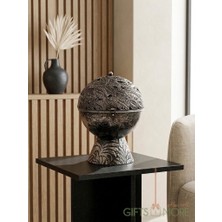 Panalı PNL-MG124 L Black Metal Dekoratif Küre Fener