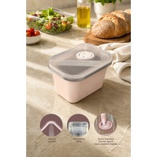 Kitchen Life Stainless Paslanmaz Çelik Vakumlu Saklama Kabı,fırın ve Kek Kabı Kahvaltılık 500 ml