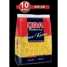 Oba Ince Kesme Makarna 500 G x 10 Adet | Çoklu Aile Paketi