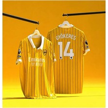 FRAGOLA Arsenal 2024-25 Sezonu Viktor Gyökeres Özel Konsept Forması (Yellow)