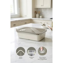 Kitchen Life Stainless Paslanmaz Çelik Vakumlu Saklama Kabı,fırın ve Kek Kabı 800 ml Lunch Box