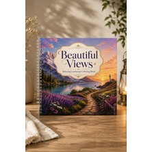 Z&R Craft Beautiful Views Manzara Boyama Kitabı Yetişkinler Için Huzurlu ve Rahatlatıcı Doğa Manzaraları 30 Görsel 20X20