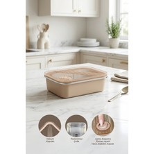 Kitchen Life Stainless Paslanmaz Çelik Vakumlu Saklama Kabı,fırın ve Kek Kabı 800 ml Lunch Box