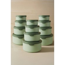 Kitchen Life 12’li Yuvarlak Saklama Kabı Seti (0,45ML -0,8ml-1.5l-2.5l) Mikrodalga ve Dondurucu Uyumlu