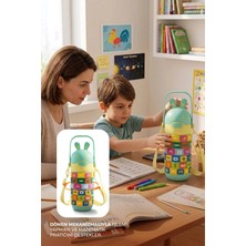 Kitchen Life 500 ml Matematik Oyuncu Şişesi Çift Katmanlı Sızdırmaz Pipetli Askılı Suluk