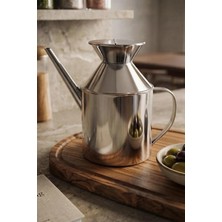 Kitchen Life 1 Litre Paslanmaz Çelik Damlatmaz Karaf Yağlık Sirkelik Sürahi Sunum Şişesi