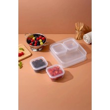 Kitchen Life Sızdırmaz Kapaklı 4+1 Bölmeli Kahvaltılık Saklama Kabı-Buzdolabı Organizeri (4x0,25 Lt-1x1,6lt)