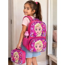 CtStore Kız Okul ve Beslenme Çantası Elsa Figürlü