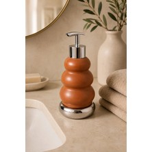 Klarhaus Trıo Dekoratif Premium 3 Boğumlu Sıvı Sabunluk 300 ml – Krom Görünümlü Pompalı Pastel Yeşil Banyo ve Mutfak Sabun Dispenseri - 18,5 cm x 7 cm