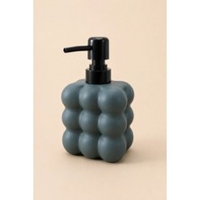 Klarhaus Modern Bubble Sıvı Sabunluk – 400 ml Siyah Pompalı Kabarcık Desenli Banyo ve Mutfak Tezgâh Üstü Dispenser - 15 cm x 9 cm x 6,5 cm