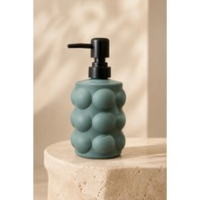 Klarhaus Bubbly Kabartmalı Bubble Model Cam Sıvı Sabunluk – Siyah Pompalı – 400 Ml, 17 x 8 cm