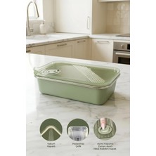 Kitchen Life Stainless Paslanmaz Çelik Vakumlu Saklama Kabı,fırın ve Kek Kabı 800 ml Lunch Box