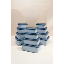Kitchen Life 12’li Dikdörtgen Saklama Kabı Seti (0,43ML-0,83ML-1.6L-2.6L) Mikrodalga ve Dondurucu Uyumlu