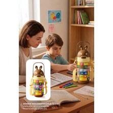 Kitchen Life 500 ml Matematik Oyuncu Şişesi Çift Katmanlı Sızdırmaz Pipetli Askılı Suluk