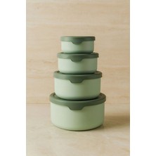 Kitchen Life 4’lü Yuvarlak Saklama Kabı Seti (0,45ML -0,8ml-1.5l-2.5l) Mikrodalga ve Dondurucu Uyumlu