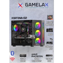 Gamelax Fırtına-02 Amd Ryzen7 9800X3D RX9060XT 16GB 32GB Ddr5 Ram 1tb M.2 SSD 240MM Sıvı Soğutma Wi-Fi Masaüstü Gaming Bilgisayarı