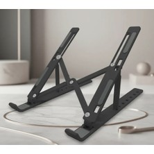 TKÇ 7 Seviyeli Ayarlanabilir Notebook ve Tablet Yükseltici Stand Siyah