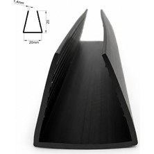 MAKPLASTİK FİTİL PROFİL A 291 20 mm Profil Için U Fitil 10 Metre Siyah