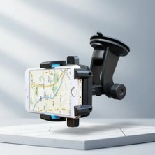 TKÇ 360 Derece Ayarlanabilir Vantuzlu Araç Telefon Standı Cam ve Torpido Kullanımı
