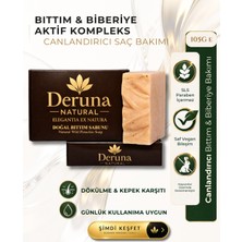 Deruna Natural Bıttım & Biberiye Sabunu | Saç ve Cilt Canlandırıcı & Dökülme Karşıtı | Soğuk Proses 105 G