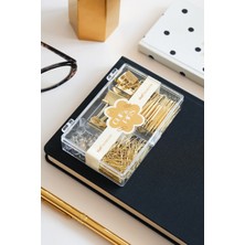 Matt Notebook 97 Parça Ataş, Raptiye ve Klips Seti - Gold