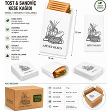 Barışkan Tost ve Poğaça Kese Kağıdı 12X22 Afiyet Olsun Yazılı 10KG