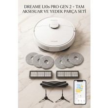 Dreame L10S Pro Gen 2 Çift Döner Moplu Akıllı Robot Süpürge + Kapsamlı Yedek Parça Seti